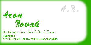 aron novak business card